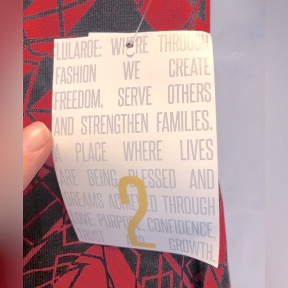 LuLaRoe Adeline dress red/black, size 2 (2-4) - Picture 6 of 8